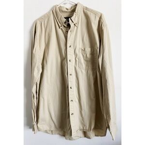 Eddie Bauer • Tan Button Front Men’s Shirt